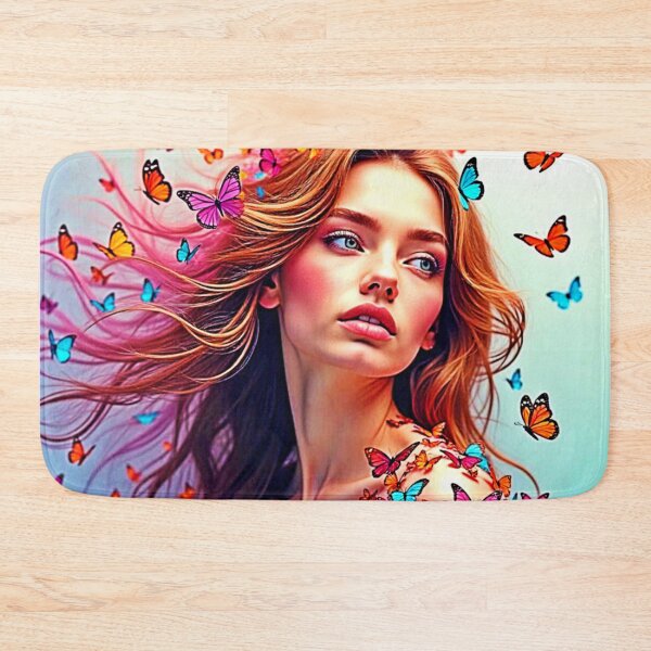 Item preview, Butterfly Muse Portrait Art designed and sold by Health And Fitness Posts e-Store.