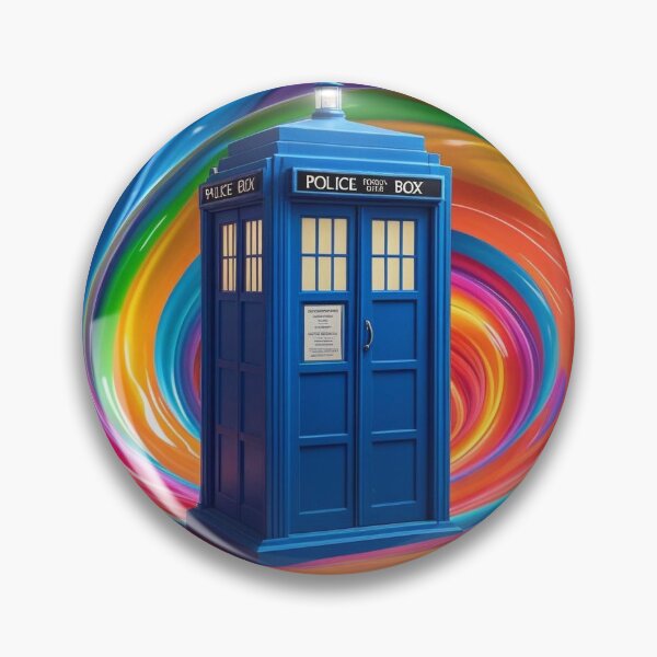 Item preview, Police Box and Rainbows designed and sold by CraftyWords.