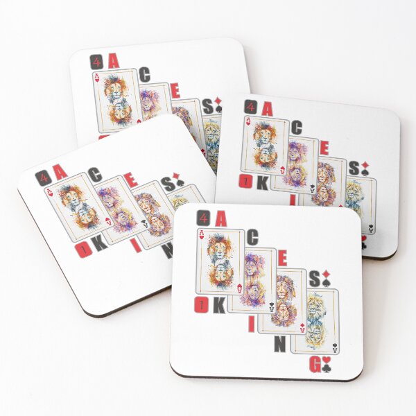Item preview, Four Aces One King – Lion Cards designed and sold by caracatita75.