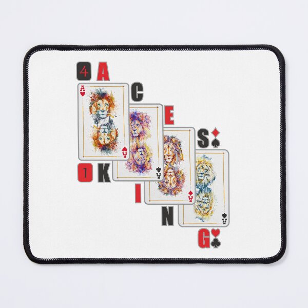 Item preview, Four Aces One King – Lion Cards designed and sold by caracatita75.
