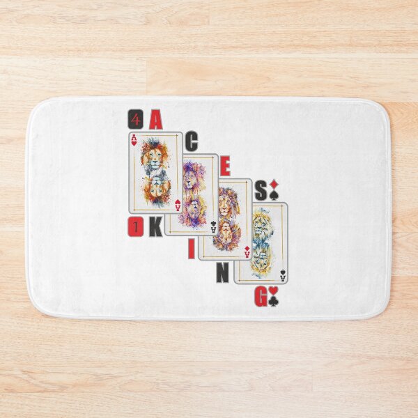 Item preview, Four Aces One King – Lion Cards designed and sold by caracatita75.