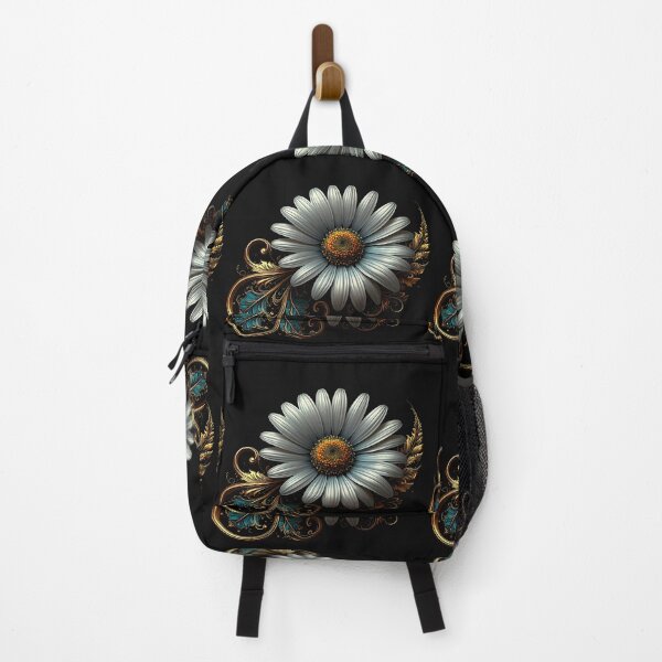 Item preview, Silver Daisy with Gold Patterns Timeless Beauty: Metallic Daisy designed and sold by Nok-Thep.