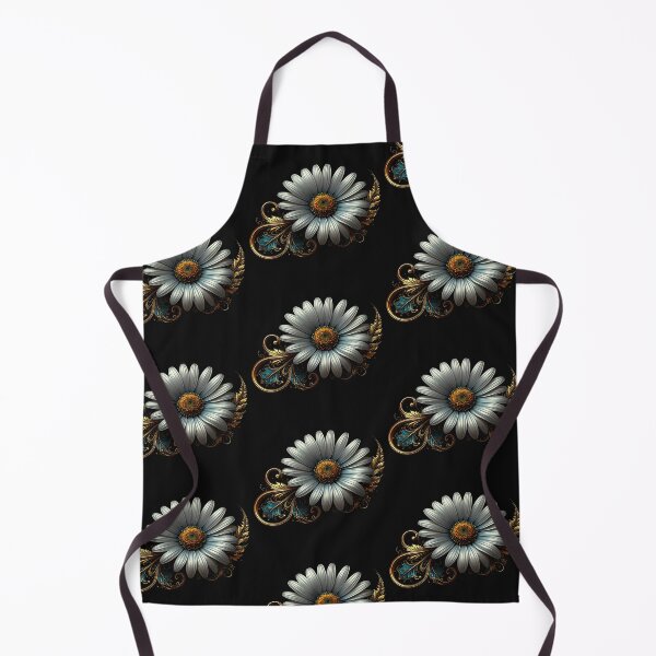 Item preview, Silver Daisy with Gold Patterns Timeless Beauty: Metallic Daisy designed and sold by Nok-Thep.