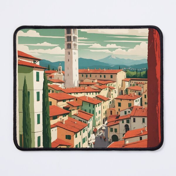 Item preview, Lucca Italy Vintage Poster Tourism designed and sold by TravelersGems.