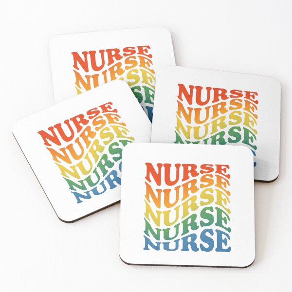Item preview, Retro Rainbow Nurse – Bold Colorful Typography Design  Description: designed and sold by MedMindCreation.