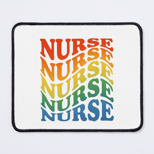 Item preview, Retro Rainbow Nurse – Bold Colorful Typography Design Description: designed and sold by MedMindCreation.