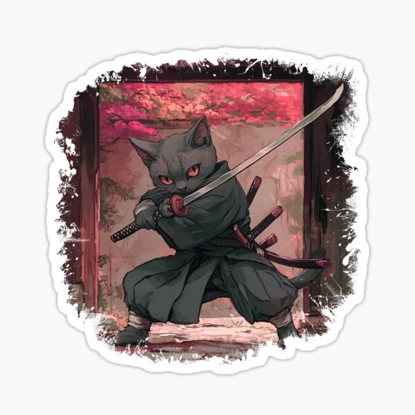Item preview, Cat Samurai Ninja designed and sold by keytee.