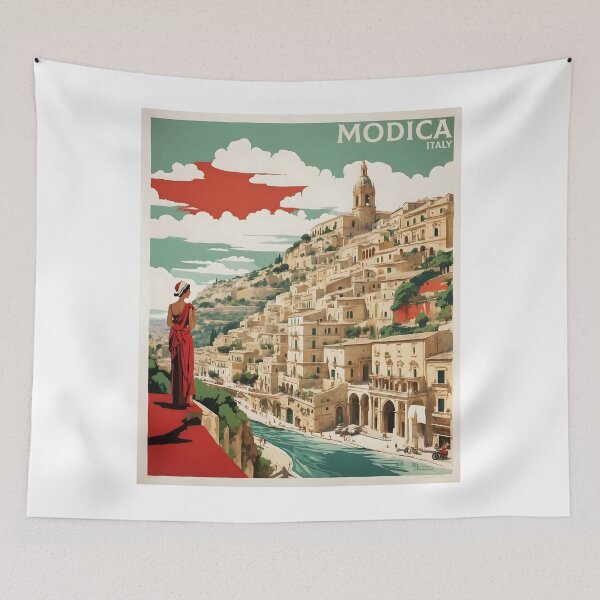 Artikelvorschau, Modica Italien Vintage Poster Tourismus entworfen und verkauft von TravelersGems.