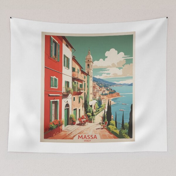 Artikelvorschau, Massa Italien Vintage Poster Tourismus entworfen und verkauft von TravelersGems.