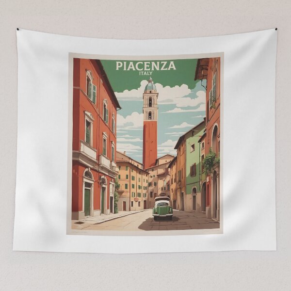 Item preview, Piacenza Italy Vintage Poster Tourism designed and sold by TravelersGems.