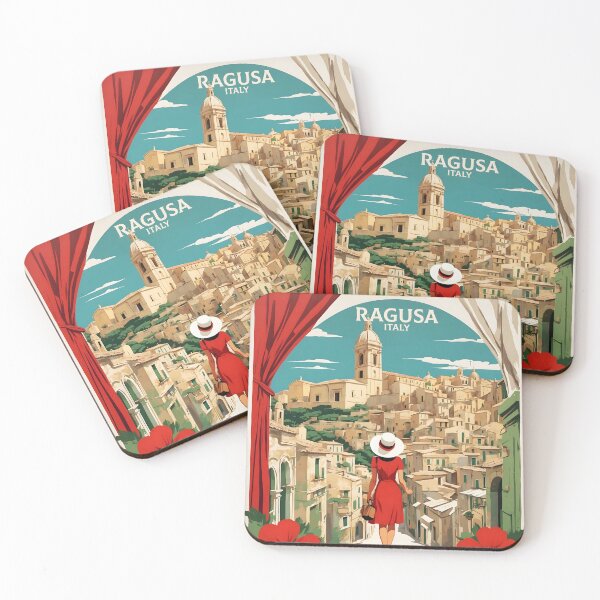 Item preview, Ragusa Italy Vintage Poster Tourism  designed and sold by TravelersGems.