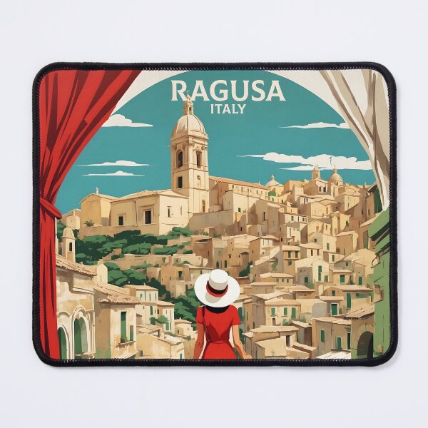 Item preview, Ragusa Italy Vintage Poster Tourism  designed and sold by TravelersGems.