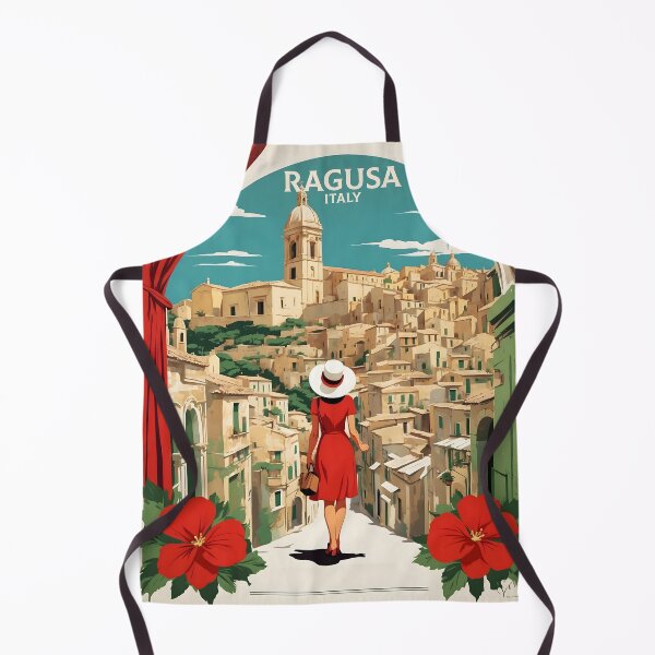 Item preview, Ragusa Italy Vintage Poster Tourism designed and sold by TravelersGems.