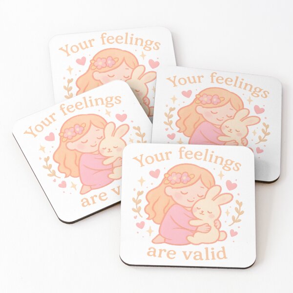 Item preview, Your Feelings Are Valid – Aesthetic Pastel Mental Health Design for Emotional Support designed and sold by So Golden Shop.