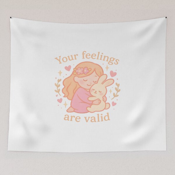 Item preview, Your Feelings Are Valid – Aesthetic Pastel Mental Health Design for Emotional Support designed and sold by So Golden Shop.