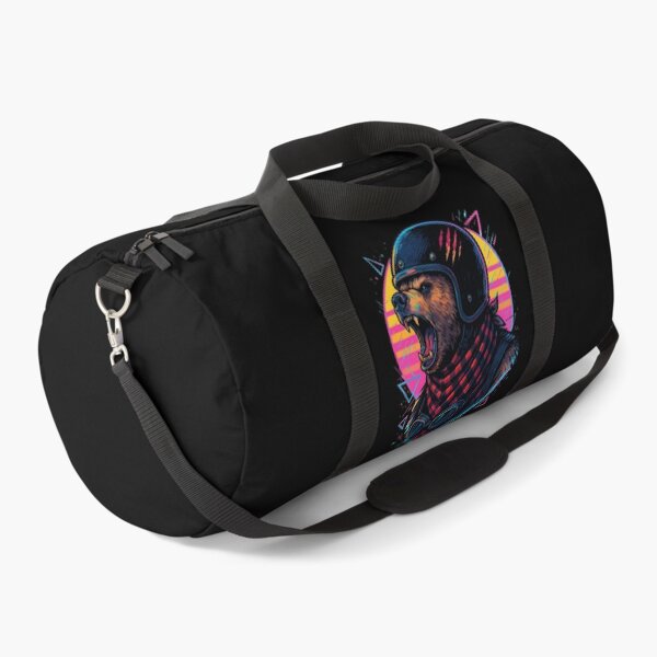 Item preview, Biker Bear Helmet Retro Vaporwave designed and sold by TomFrontierArt.