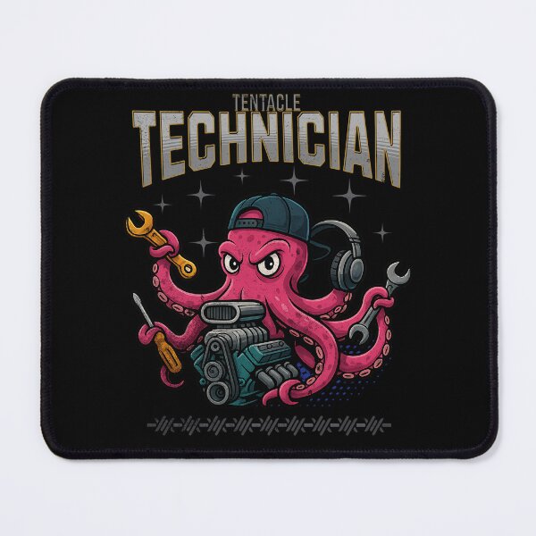 Item preview, Tentacle Technician Funny Octopus Mechanic Racing designed and sold by CarantinedChaos.