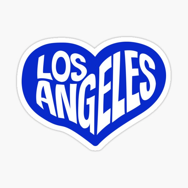 Item preview, Los Angeles Heart, Blue and White designed and sold by mamalluvia.
