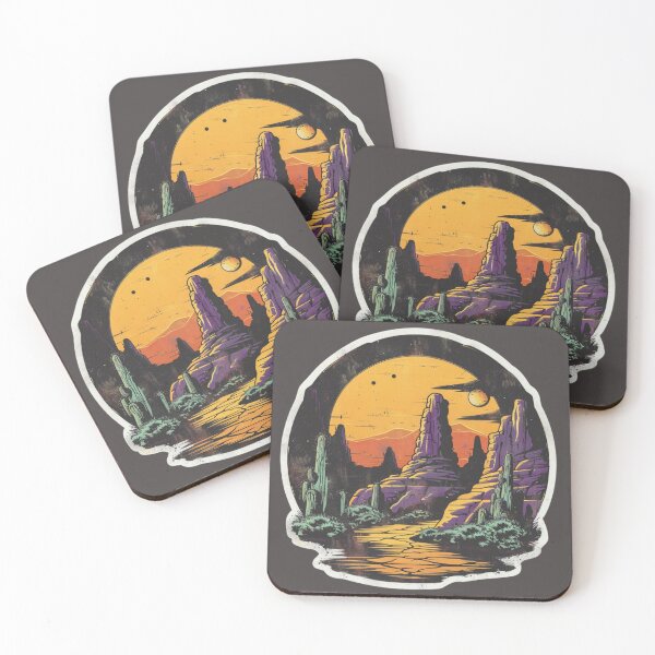 Item preview, Alien Desert Landscape – Retro Sci-Fi Plane designed and sold by Intrepid Media.