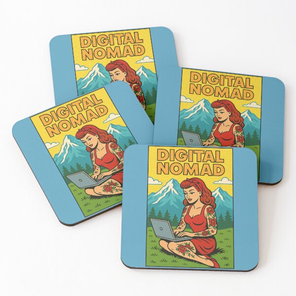Item preview, Digital nomad mountain pinup designed and sold by VANLIFE..
