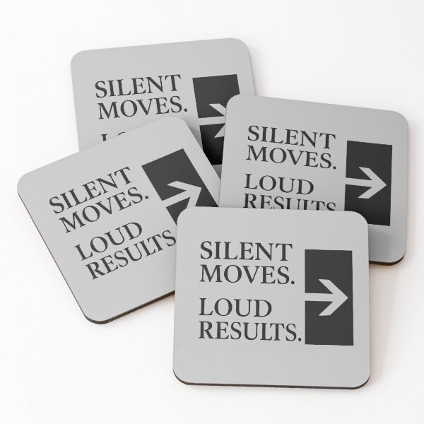 Item preview, Silent Moves – Bold Minimalist Quote Art designed and sold by PresentPower.
