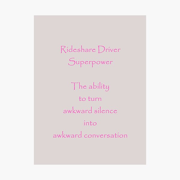 Item preview, Life as a Rideshare Driver designed and sold by FiveStarDriver.
