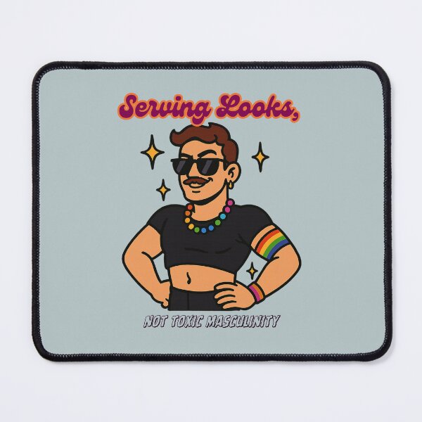 Item preview, Proud Gay Icon Serving Queer Confidence designed and sold by MetaMuralStudio.