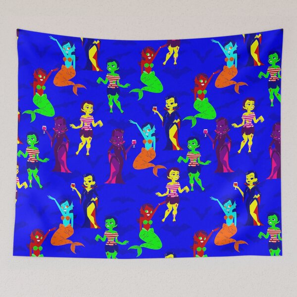 Item preview,  halloween monster mermaid vampire zombie girls designed and sold by Gossip Rag.