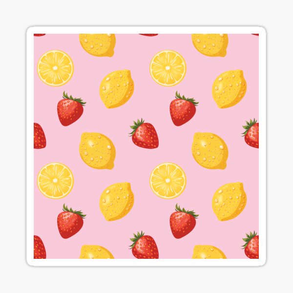 Item preview, Fresh Lemons With Strawberries designed and sold by CraftyBloom.