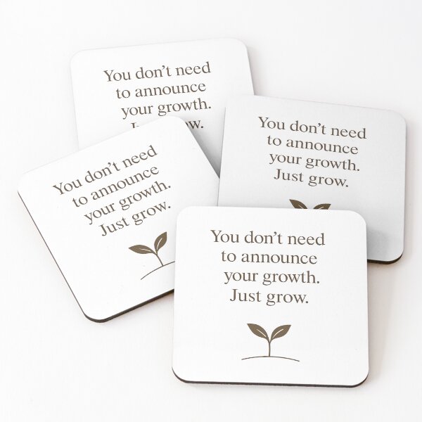 Item preview, Just Grow – Minimal Quote for Quiet Achievers designed and sold by PresentPower.