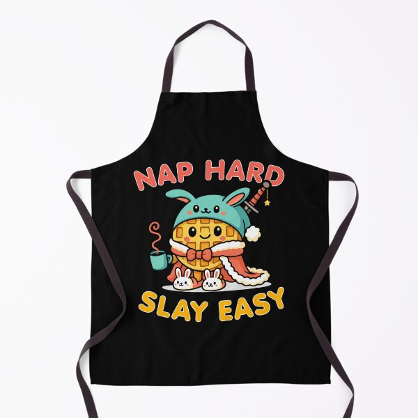 Item preview, Cute Kawaii Waffle Warrior – Nap Hard, Slay Easy designed and sold by Karma Design.