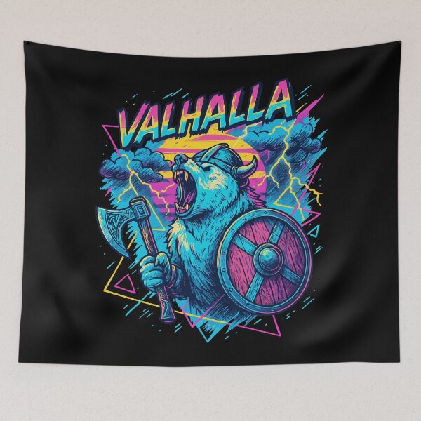 Item preview, Polar Bear Viking Valhalla Norse Retro designed and sold by TomFrontierArt.