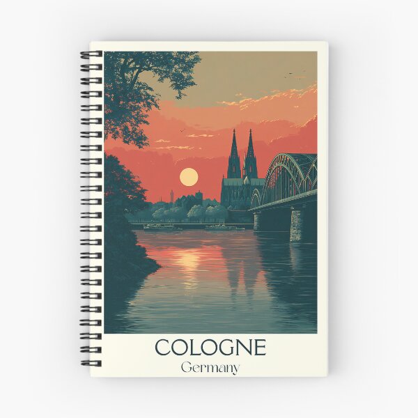 Item preview, Cologne Germany Poster – Sunset Over the Cathedral and Rhine designed and sold by TuncGK.