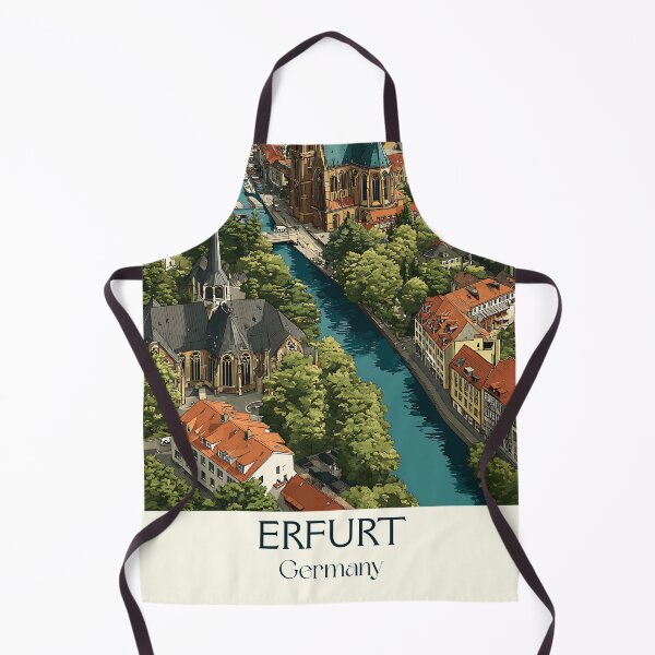 Item preview, Erfurt Germany Poster – Old Town Rooftops and Medieval Charm designed and sold by TuncGK.