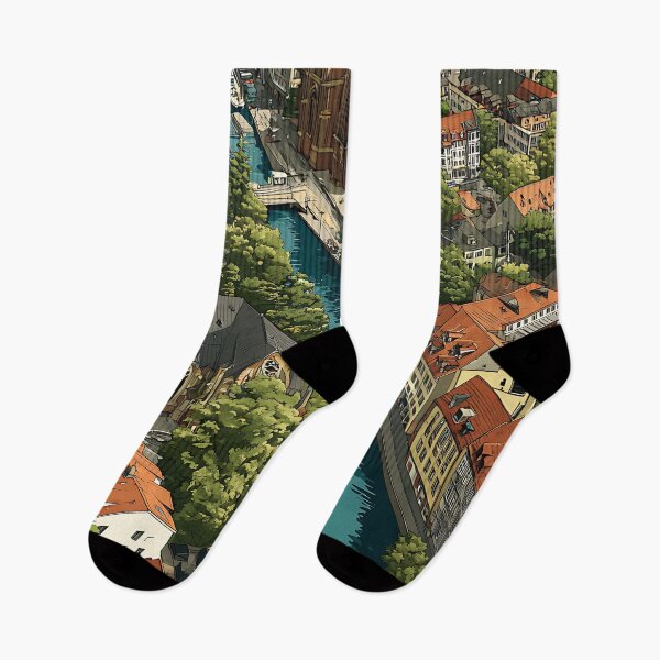 Item preview, Erfurt Germany Poster – Old Town Rooftops and Medieval Charm designed and sold by TuncGK.