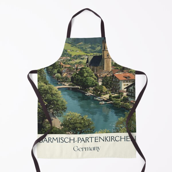 Item preview, Garmisch-Partenkirchen Poster – Bavarian Alpine Village View designed and sold by TuncGK.