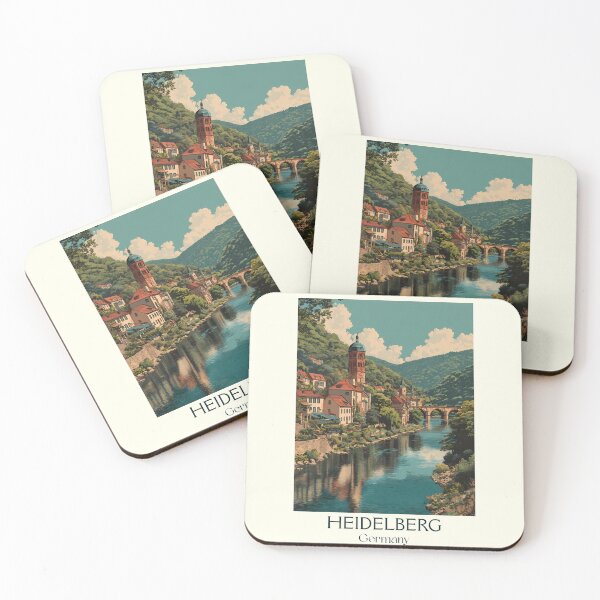 Item preview, Heidelberg Germany Poster – Castle and Old Town Over the Neckar designed and sold by TuncGK.