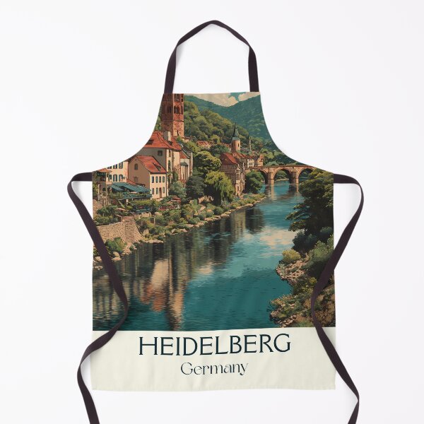 Item preview, Heidelberg Germany Poster – Castle and Old Town Over the Neckar designed and sold by TuncGK.