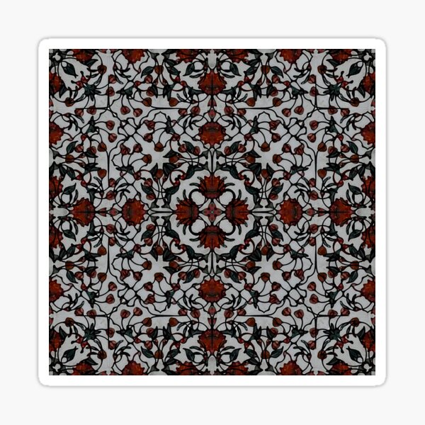 561. Taj Mahal Flowers (brush ornament) Mix 2 (P 52) Sticker