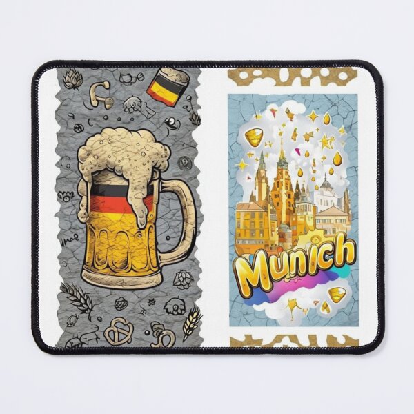 Item preview, Munich Brew Vibes – Cityscape Sticker Explosion Premium Cool Trendy Best Gift designed and sold by Imaginarium of Chaos falcon88 .