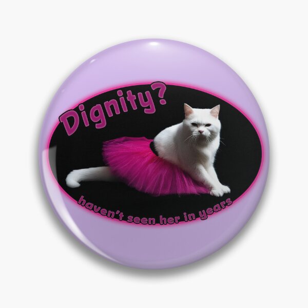 Aperçu de l'œuvre Dignité ? Je ne l'ai pas vue depuis des années. Chat blanc en tutu rose. créée et vendue par AM-Storefront.