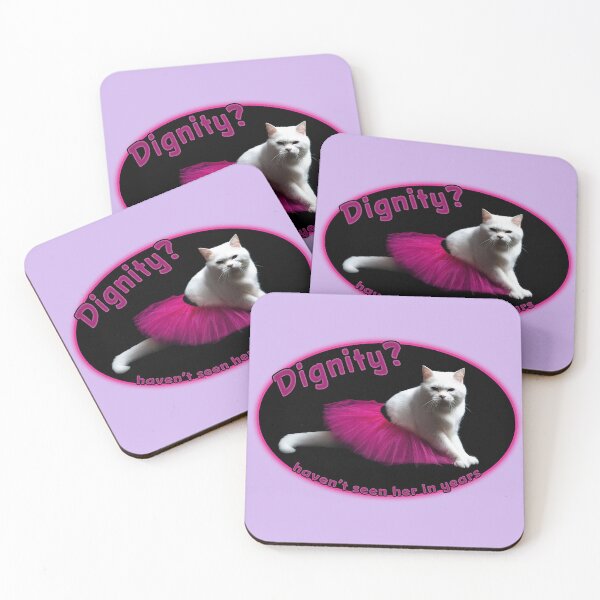 Item preview, Dignity? Haven't Seen Her in Years White Cat in a Pink Tutu designed and sold by AM-Storefront.