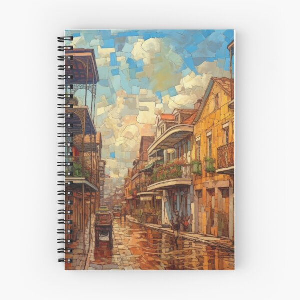 Item preview, Cyber Orleans Metal Art Print - Futurism French Quarter Oil Art Style designed and sold by GSizzle1.