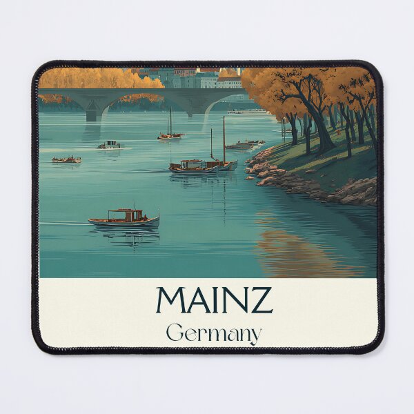 Item preview, Mainz Germany Poster – Cathedral City Overlooking the Rhine designed and sold by TuncGK.