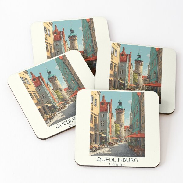 Item preview, Quedlinburg Germany Poster – Half-Timbered Fairytale Town Scene designed and sold by TuncGK.