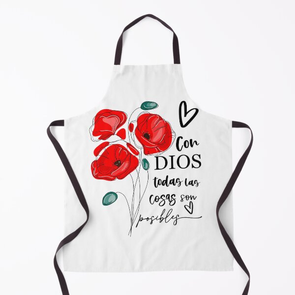 Item preview, Spanish, Religious Floral, Con dios todas las cosas son posibles, Red flowers, Floral designed and sold by Khalu.