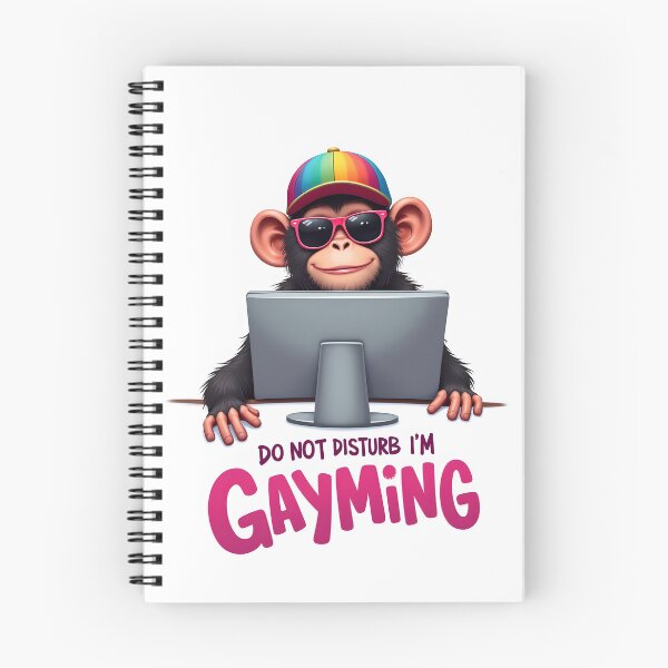Item preview, Monkey Says Do Not Disturb I'm Gayming on White background designed and sold by Museum Of Non-Existing Art.