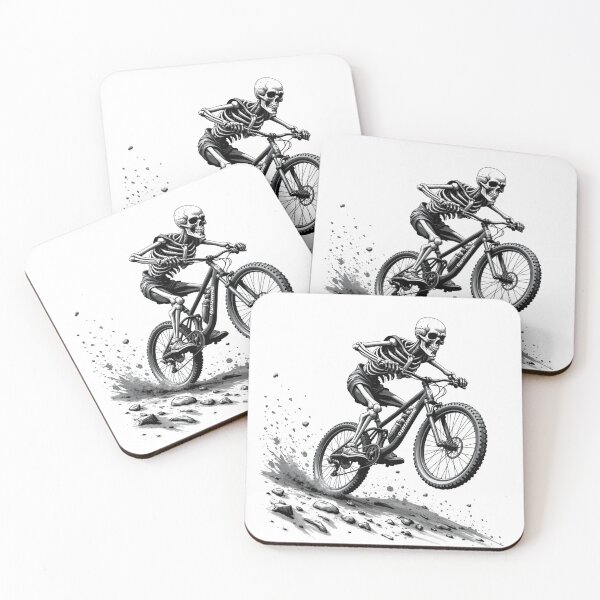 Item preview, Skeleton riding a mountain bike designed and sold by Danh Style.