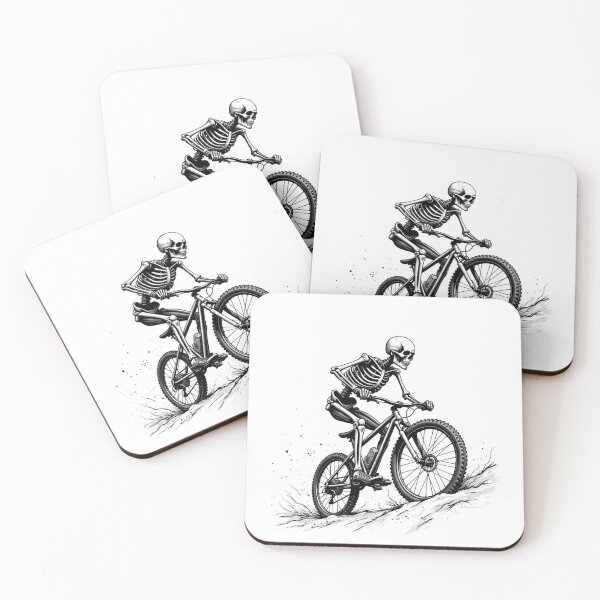 Item preview, Skeleton riding a mountain bike designed and sold by Danh Style.