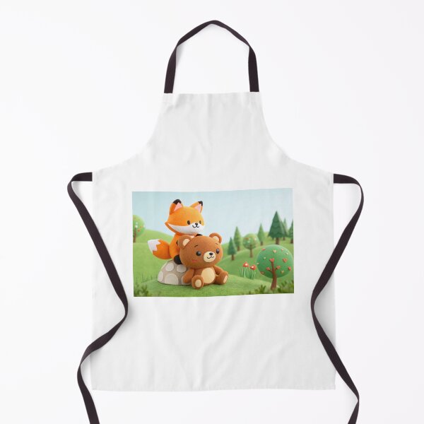 Item preview, Adorable Orange Cartoon Fox and Bear Plush Toys designed and sold by elkuni.